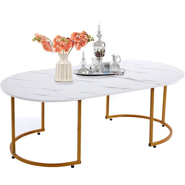 Coffee Table Sofa Side Table Center Table Desk Home Office Oval