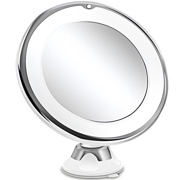 10X Magnifying LED Makeup Mirror 360 Swivel Suction Cup Cosmetic Mirror