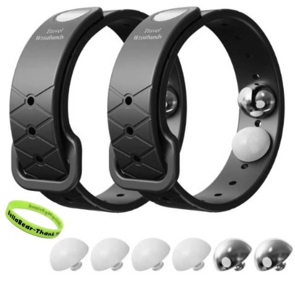 Adjustable Nausea Relief Acupressure Motion Bands- bella Bear Addition