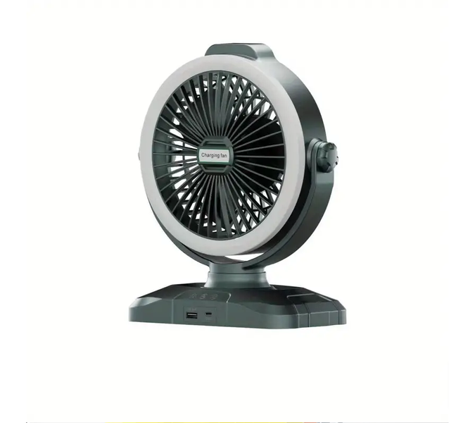Rechargeable Table Fan With 180 Rotation and LED Light
