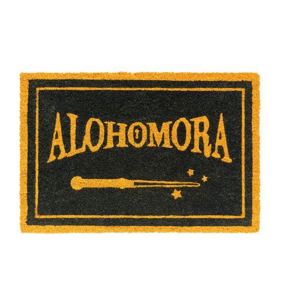 Harry Potter Alohomora (Black &amp; Yellow) Coir Doormat (60cm x 40cm)