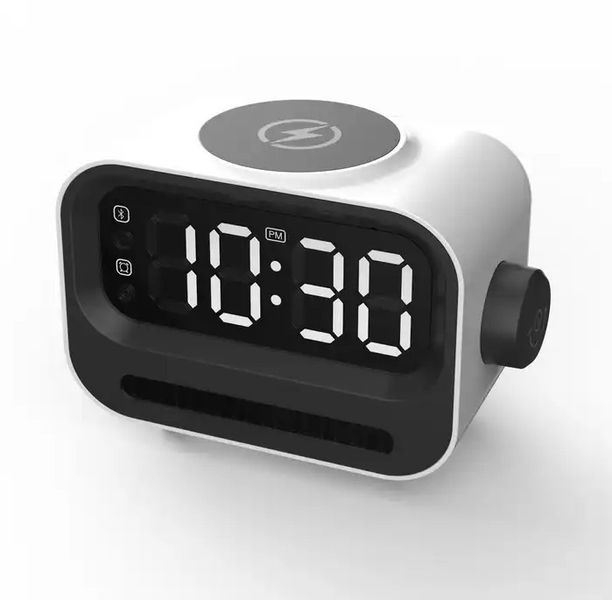 Large Screen LED Clock with 15W Fast Wireless Charging Pad Soft Night Light