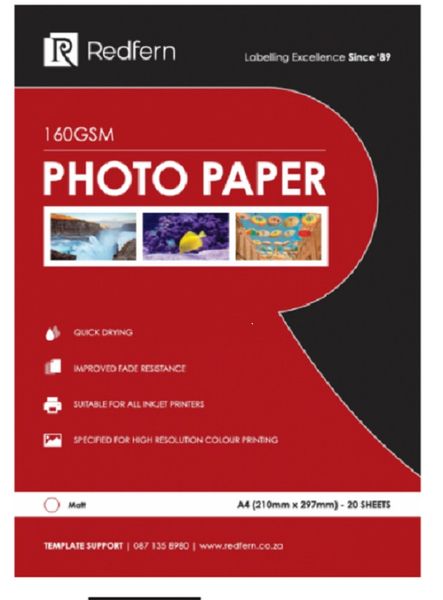Redfern Inkjet Photo Paper A4-Matt