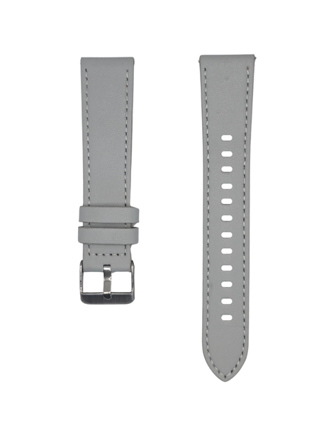 Faux Leather Strap Compatible With Samsung Galaxy Watch 4/5/6/7/7FE-Grey