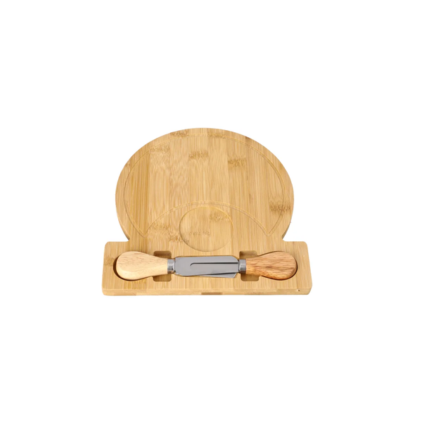 Round Bamboo Cheese Serving and Cutting Board Set 21.8cm 3 Piece