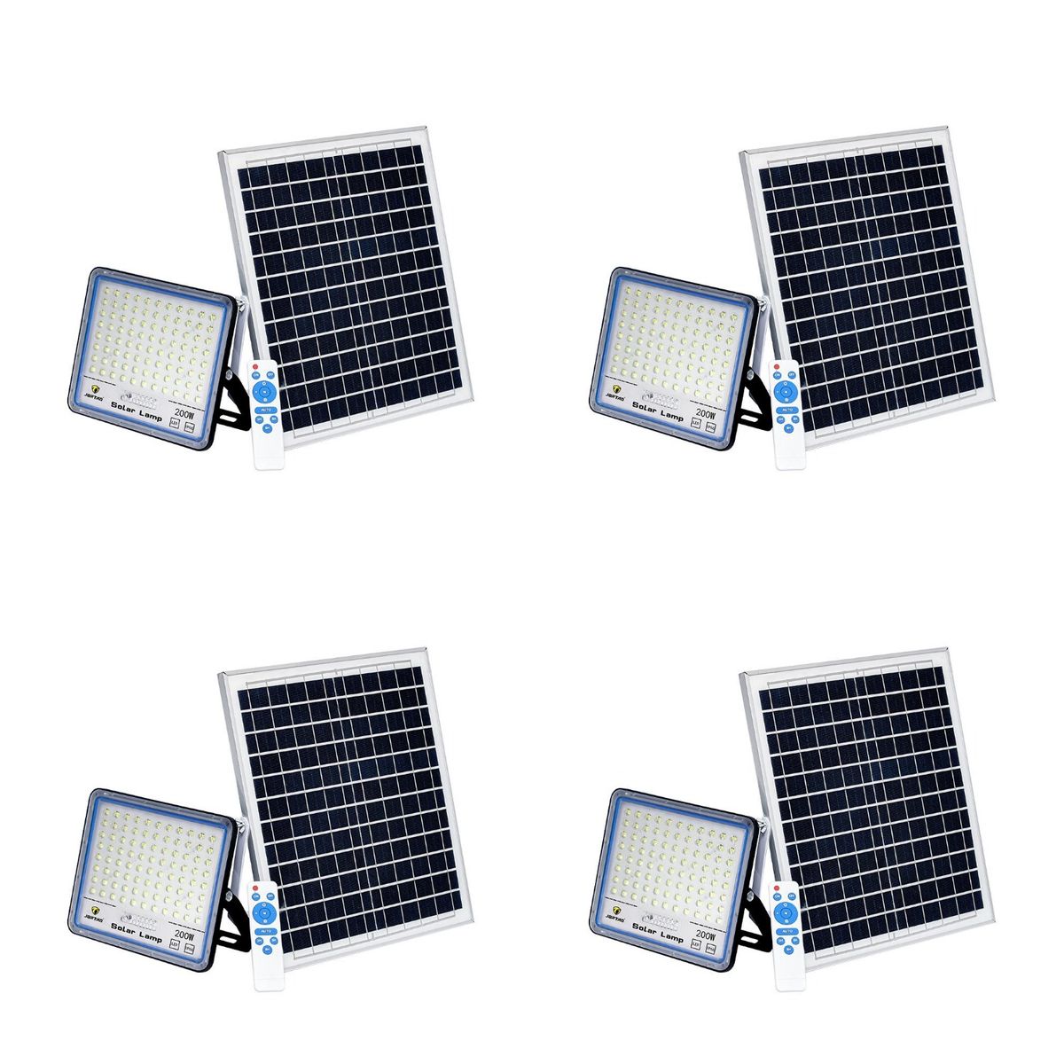 Classic Outdoor 120w Solar Floodlight with Remote - 4 Pack