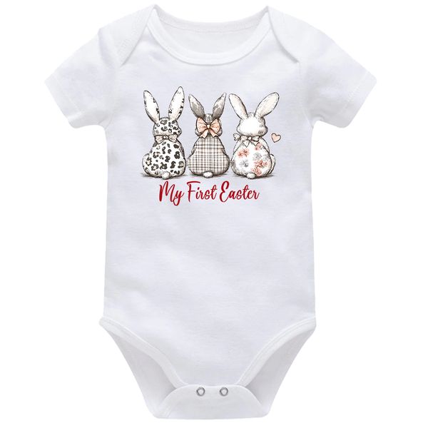 Vintage My First Easter Baby Vest Bodysuit Onesie Short Sleeve