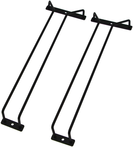 14-Inch Wine Glass Rack Under Cabinet - Hanging Stemware (Set of 2)