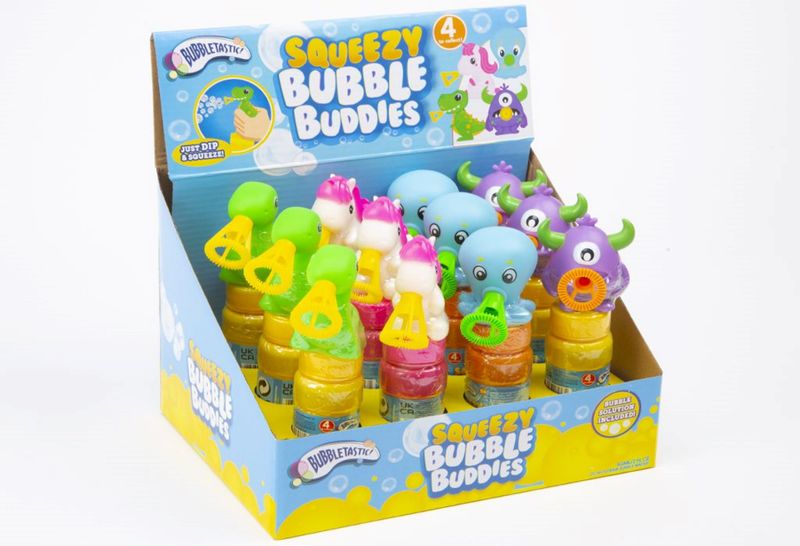 Bubbletastic Squeezy Bubble Buddies 4 Assorted - Blindbox