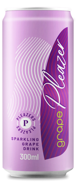 Pleazer Sparkling Grape Drink -300ml Can (24 Pack)