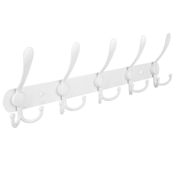 Decor Heavy Duty Wall-Mounted Metal Coat Rack With Five Hooks - 41cm