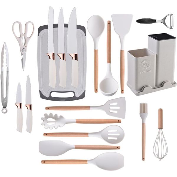 Dezvous Kitchen Cookware Set Stainless Steel Peeler - 20 Piece