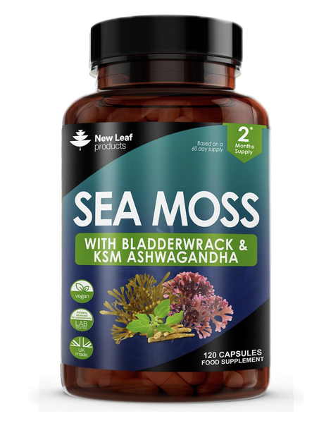 Sea Moss Complex High Strength Capsules with Bladderwrack &amp; Ashwagandha