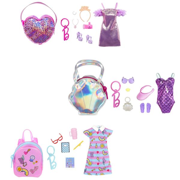 Barbie Fashion Deluxe Bags with Outfit and Themed Accessories- Parent