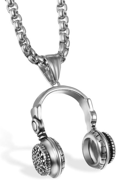 YB Sparkle -DJ Music Headphone Pendant Necklace
