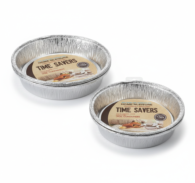 Home n Leisure Aluminum Foil Baking Pans 5 Piece Set 21x4 cm