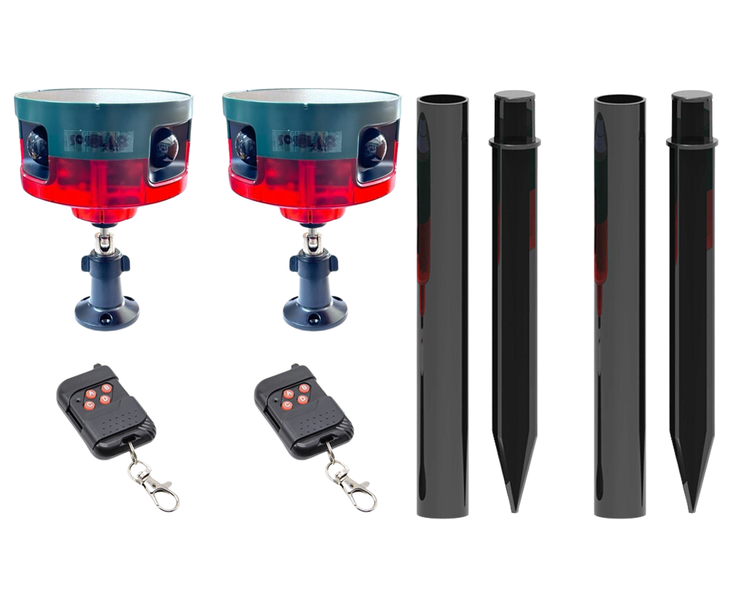 Sosolar Solar 360 Infrared Remote Controlled Sensor Alarm Pack of 2