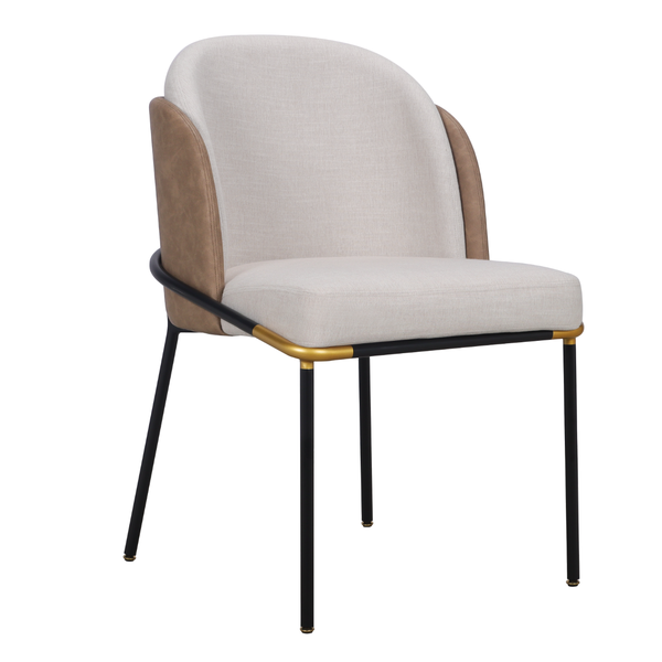 Dining Room Chair Light Grey And Dark Grey/Beige Brown
