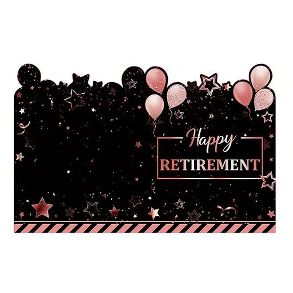 Extra Large Rose Gold Retirement Guestbook Card