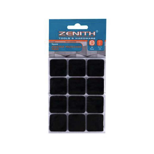 Zenith- Black Square Protection Pads 3cm- 2 Pack Of 24