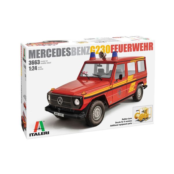Italeri 1/24 Mercedes Benz G230 Feuerwehr Truck Plastic Model Kit