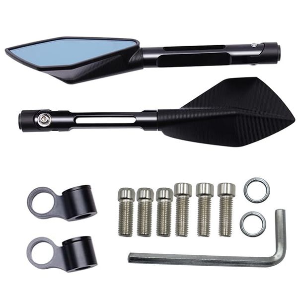 Universal Aluminium Motorcycle Handlebar End Mirror Side Rearview Mirrors