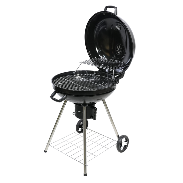 BraaiBoss 57cm Charcoal Kettle Braai with Hinged Lid &amp; Warming Rack