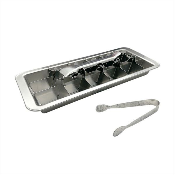 Stainless Steel Ice Tray Food-Grade Metal Ice Mold for Whiskey and Cocktail