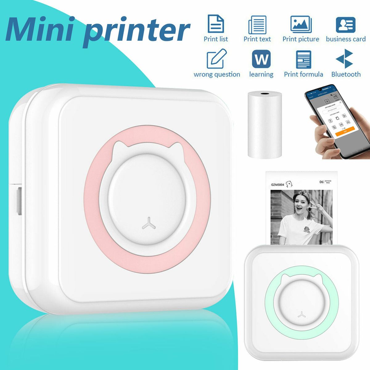 Mini Portable Pocket Thermal Printer - Pink | Shop Today. Get it