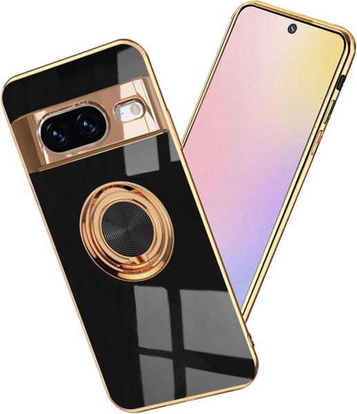 Electroplating Ring Holder TPU Phone Case Compatible With Google Pixel 8
