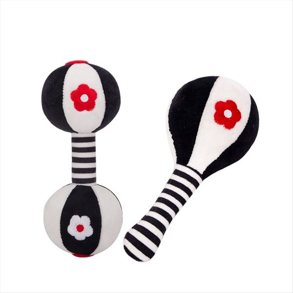 Soft Rattles For Baby Black And White High Contrast 0-3Months Newborn