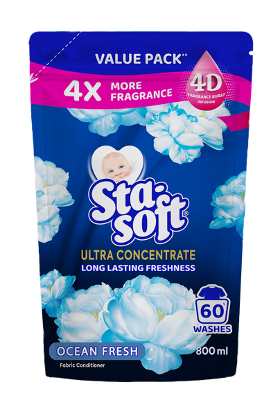 Sta-soft Ultra Concentrate Ocean Fresh Fabric Softener 800ml