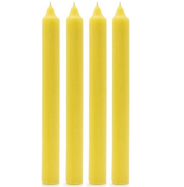 Dinner Candles - Yellow - 4 Pack