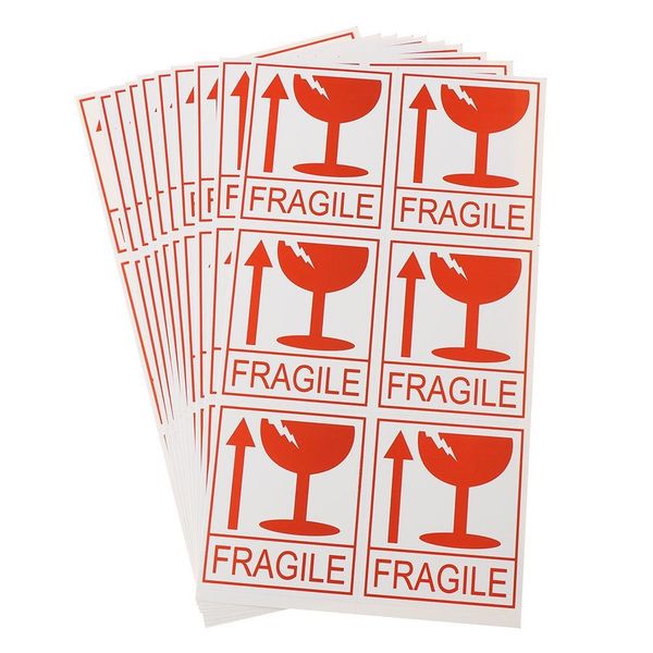 Fragile Stickers - 7cmx8cm - 40 Sheets (240 stickers)