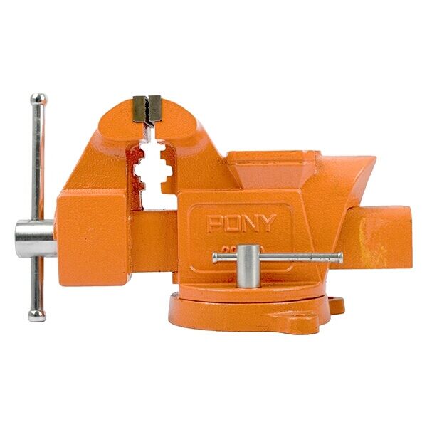 Pony 5" Heavy-Duty Workshop Bench Vice Swivel Base