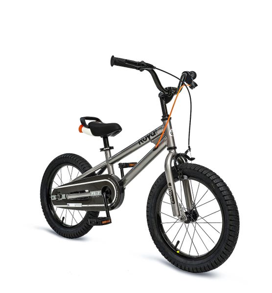 Royalbaby Freestyle7 Silver/Grey -16'' Kids Bicycle - New Gen - Boy &amp; Girls