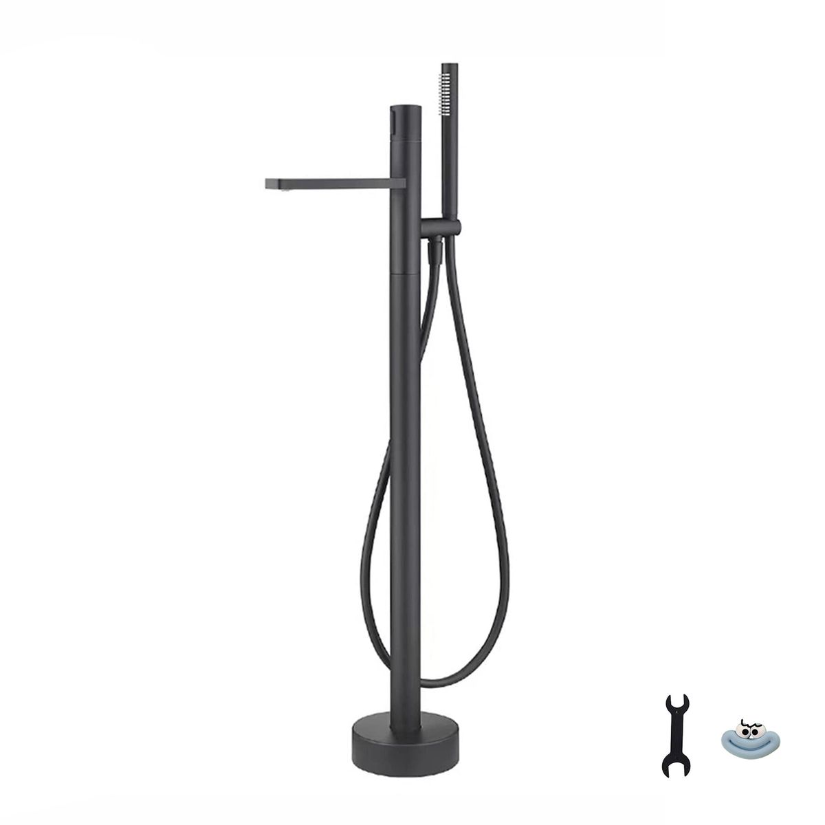 Free Standing Bath Mixer Matte with Small Wrench,Bathroom