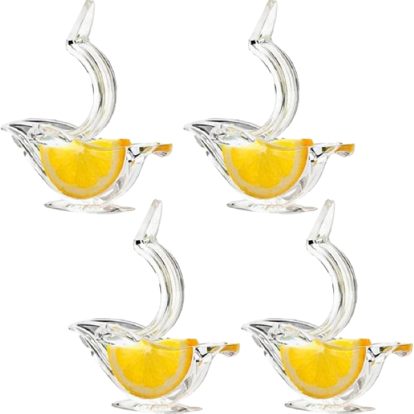 Elegant Bird Shaped Acrylic Manual Lemon - Pack of 4