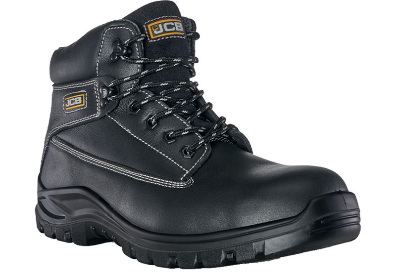JCB Safety Boots, Holton Black Smooth