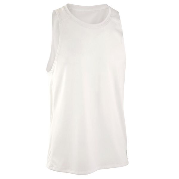 Domyos Men's Breathable Crew Neck Fitness Essential Tank Top - White