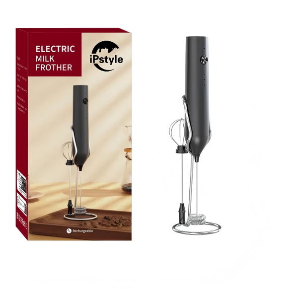 IPSTYLE Rechargeable Portable 2 in 1 Milk Frother And Egg Whisk With Base