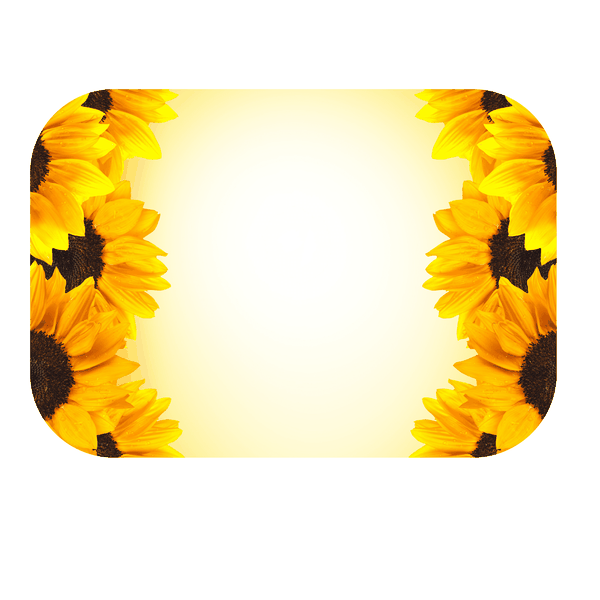 Sunflower Border Printed Mouse Pad