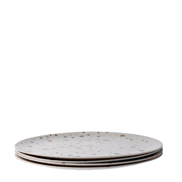 George &amp; Mason - Bamboo Fibre Terrazzo Round Side Plate 20cm - 4 Piece