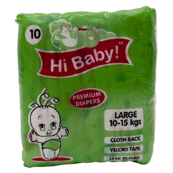 Hi Baby! Premium Large Everyday Diapers 10's x 4