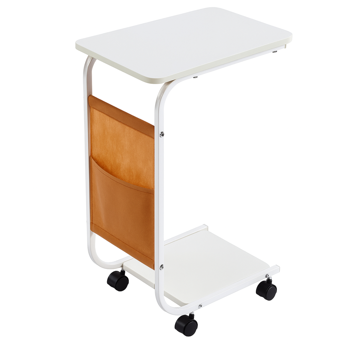 Movable Living Room Table - C-Shaped, with Storage Bag