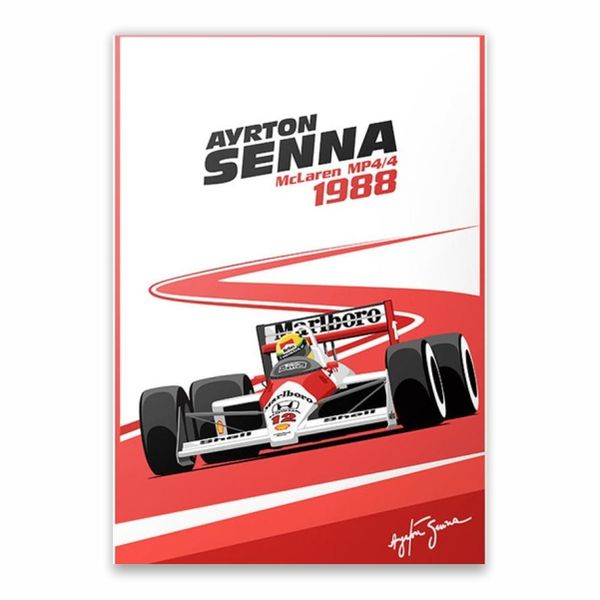 Ayrton Senna McLaren Poster - A1