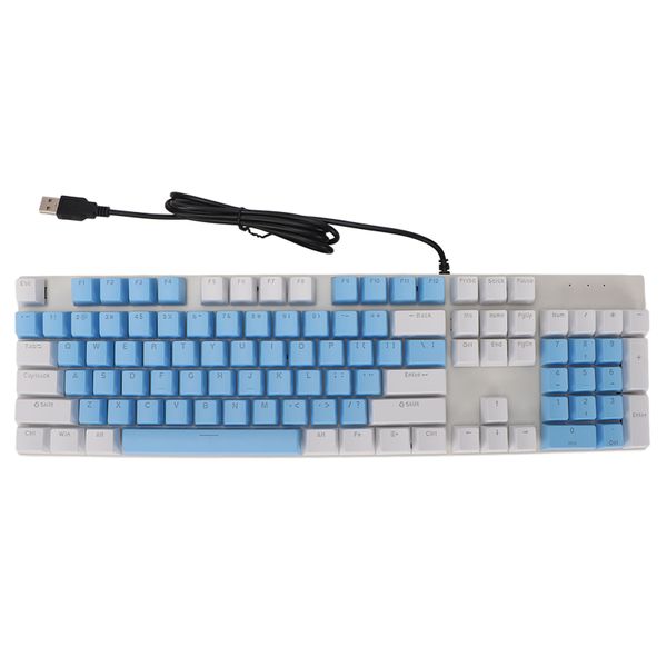 Mechanical Keyboard Gaming 104 Key RGB White