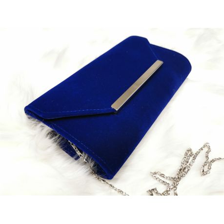 Blue clutch bag on sale