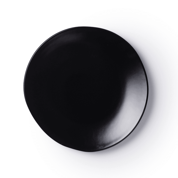 JAN Black Stoneware Irregular 4 Pack Dinner Plate