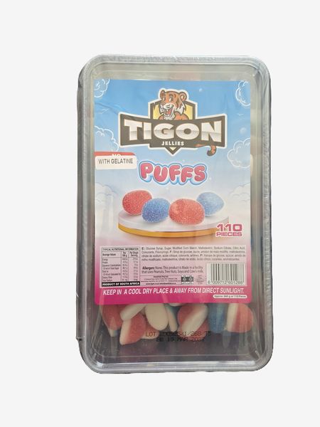 Tigon Puffs - Assorted Flavoured Sweet Gummies - 110- Pieces